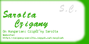 sarolta czigany business card